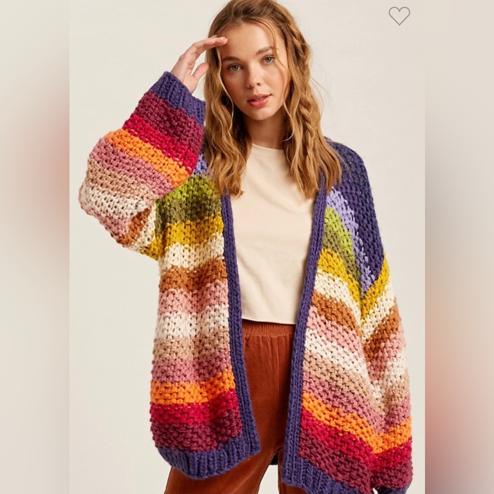 Rainbow Stripe Cardigan